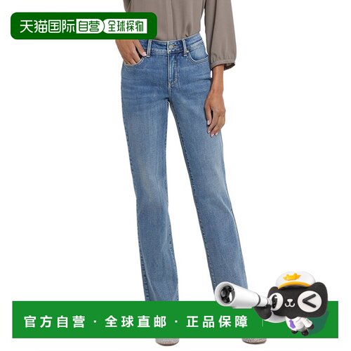 自营NYDJ Marilyn Atmosphere Straight Leg Jean - white 美国奥