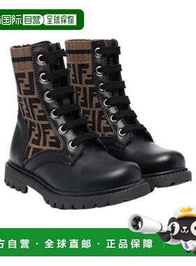 1h可退 香港直邮Fendi 徽标机车靴 JMR382AEGP