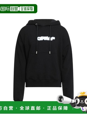 自营off-whiteOff- Cotton Men's Sweatshirt - black 美国奥莱直