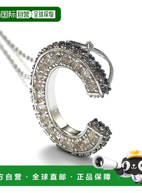 自营 Suzy Levian 纯银蓝宝石和钻石装饰字母吊坠 - 蓝色 美国奥