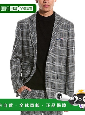 自营 Paisley & Gray Dover 修身羊毛混纺夹克 - 黑色 美国奥莱直