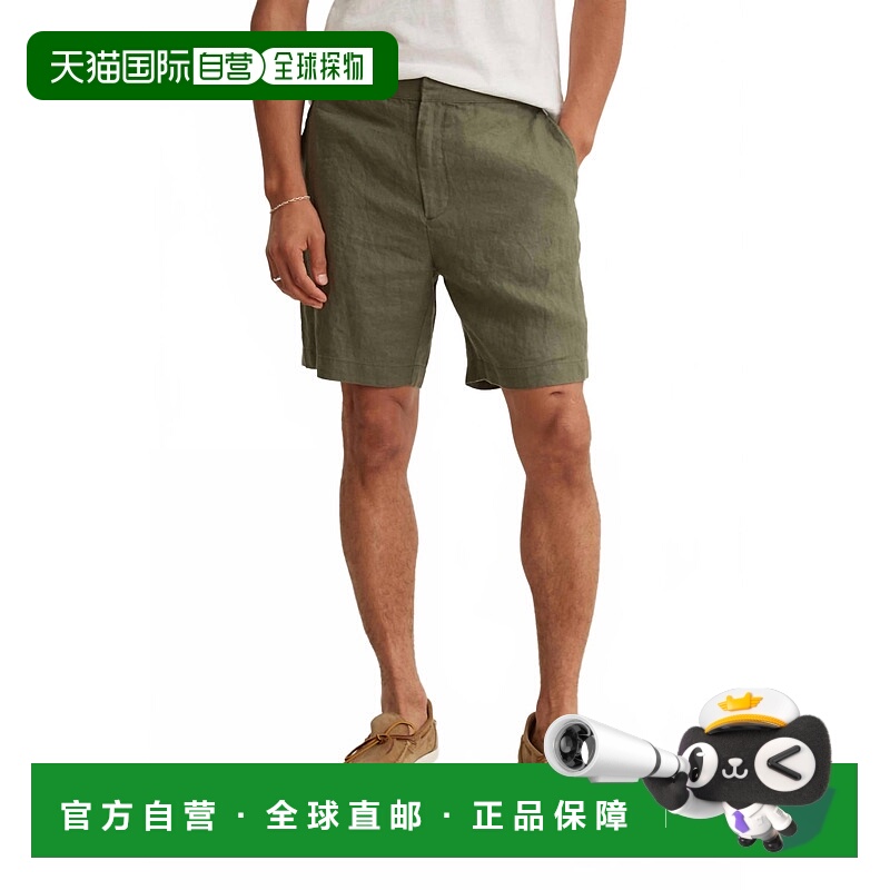 自营velvet by graham & spencerEamon Linen Shorts In Olive -