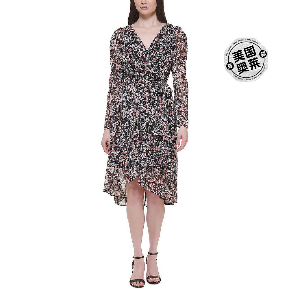 tommy hilfigerWomens Floral Hi-Low Midi Dress - black multi使用感如何?