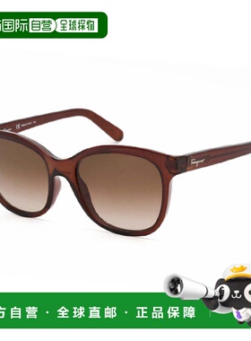 自营salvatore ferragamoSF834S 210透明棕色/棕色-透明棕色 美国