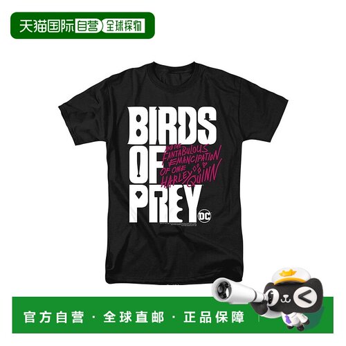 自营 gildanBirds Of Prey 猛禽小队徽标短袖成人 T 恤/T 恤 - 黑