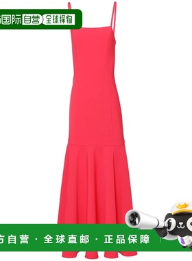 自营Carolina Herrera Spaghetti Strap A-Line Midi Dress - pin