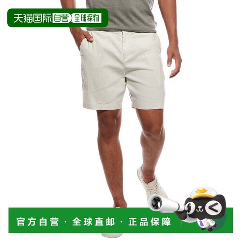 自营Onia弹力亚麻混纺短灰色 美国奥莱直发