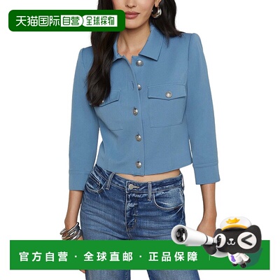 自营L'AGENCE Kumi修身短款夹克-蓝色 美国奥莱直发