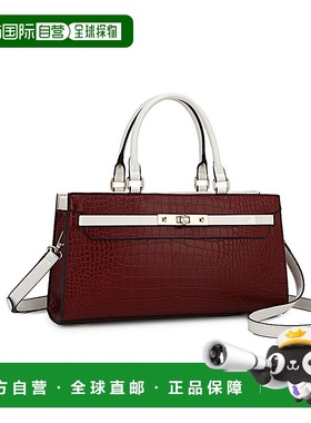 自营 mia k collectionMia K的Colby女式手提包-深红色 美国奥莱