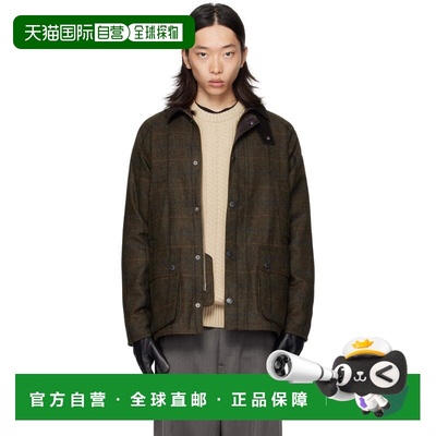 1h可退 香港直邮潮奢 barbour 巴伯尔 男士 卡其色 Bedale Check
