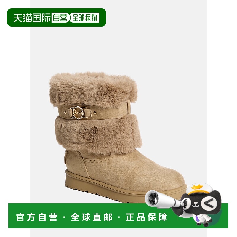 自营guessLayby Shearling Boots - light natural 110 美国奥莱