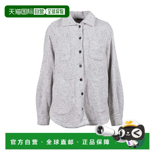 自营kitonWool and Cashmere Shirt - Light Grey - white 美国奥