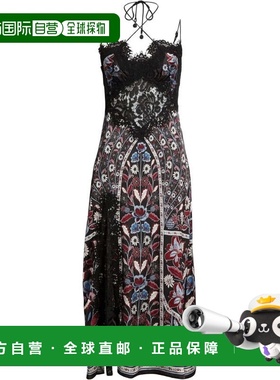 自营FARM Rio Women's Marcelle Lace Slip Mini Dress, Black -