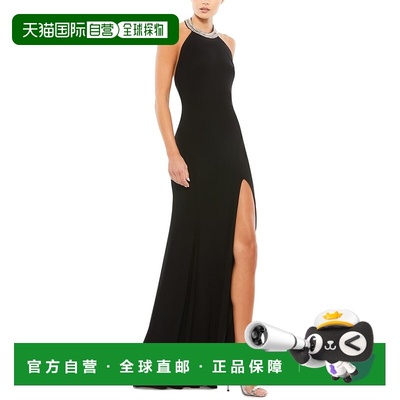 自营 Mac Duggal串珠吊带晚礼服-黑色 连衣裙长裙美国直发奥莱