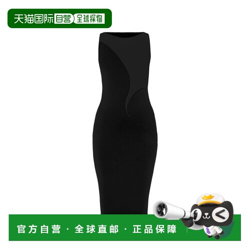 自营wolfordSatin Sheer Dress - shiny black 美国奥莱直发性感
