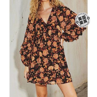 dress forumNightbird Babydoll Swing 迷你连衣裙 - Sunset Bloo