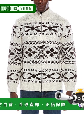 自营Vince Fairsile Full Zip Wool-Blend Mock Neck Cardigan -