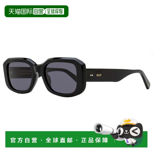 自营Retrosuperfuture 男女通用矩形太阳镜 Voce VAJ 黑色 54 毫