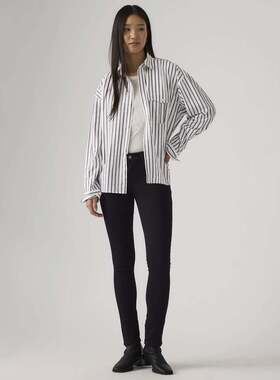 自营Women's Levi's 711 Jeans  Soft Black Denim Stretch Skinn