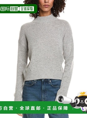 自营InCashmere仿羊毛和羊绒混纺毛衣-灰色 美国奥莱直发