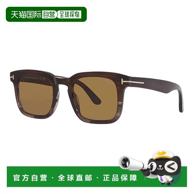 自营Tom Ford Sunglasses Square Full Rim, Coloured Havana Fra