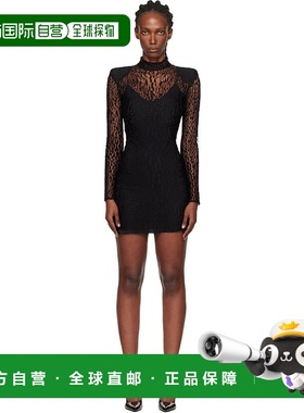 1h可退 香港直邮潮奢 Balmain 巴尔曼 女士 黑色 Leopard Pattern