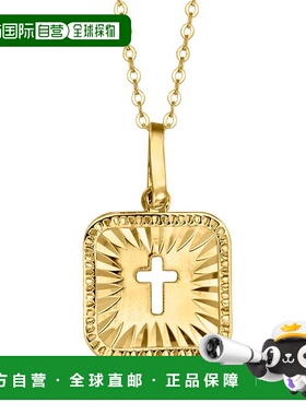 自营Ross-Simons Italian 10kt Yellow Gold Cross Cutout Pendan