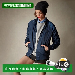 自营members onlyWomen's Satin Bomber Jacket - navy 美国奥莱