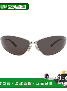 自营balenciagaShield-Frame金属太阳眼镜-银色银灰色 美国奥莱直