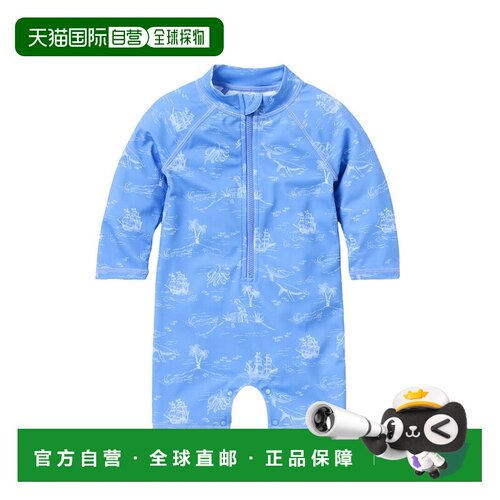 自营janie and jackJanie和Jack回收的航海Toile Rashguard泳衣-