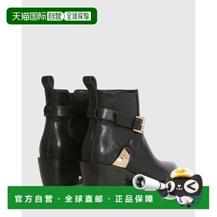 黑色 bloom满月脚踝靴 美国奥莱直发短靴女靴 自营belle