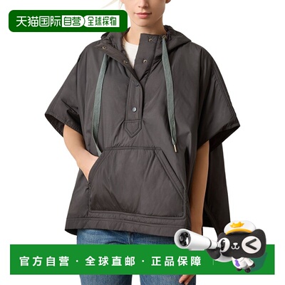 自营Lilla P Oversized Fit Hooded Poncho - black 美国奥莱直发