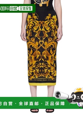 1h可退 香港直邮潮奢 versace 范思哲 女士 黑色 & 黄色 Porcelai