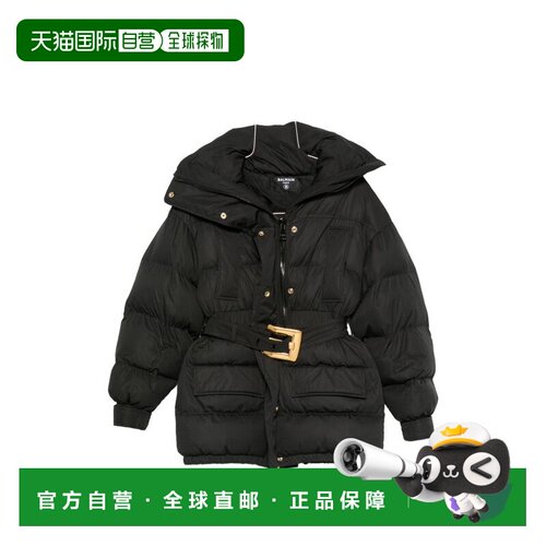 自营balmain高领绗缝羽绒服-黑色 美国奥莱直发