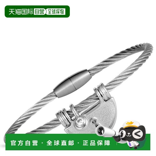 自营Charriol My Heart 纯银和立方氧化锆手镯 - 多色 美国奥莱直