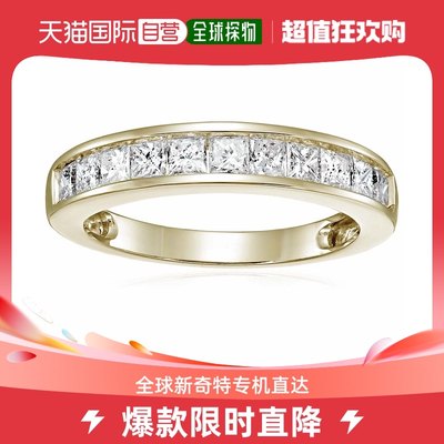 vir jewels1 cttw 公主方形切割钻石结婚戒指 14K 白金或黄金通道