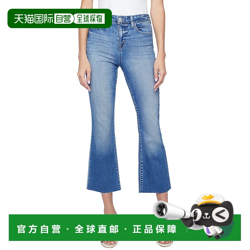 自营L'AGENCE Kendra高腰露脐牛仔裤-蓝色 美国奥莱直发
