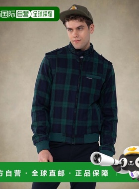 自营members onlyMen's Wool Iconic Racer Jacket - green 美国