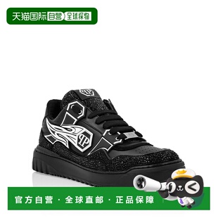 philipp 黑色 plein皮革低帮运动鞋 Walker 美国奥 Moon 自营