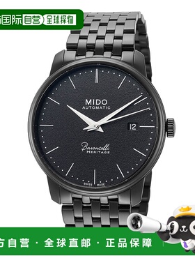 自营 Mido Baroncelli III男式39毫米自动手表-黑色 美国奥莱直发