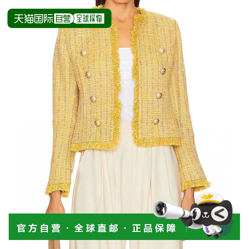 自营l'agenceTinlee Tweed Blazer In Yellow Multi Tweed - yell