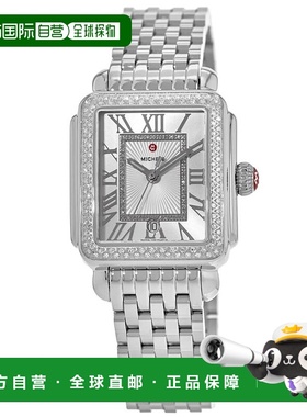自营Michele Deco Madison钻石不锈钢女式手表MWW06T000163-银色