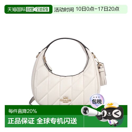 香港直邮COACH 奥莱款女士皮质单肩斜挎手提包 CY710蔻驰