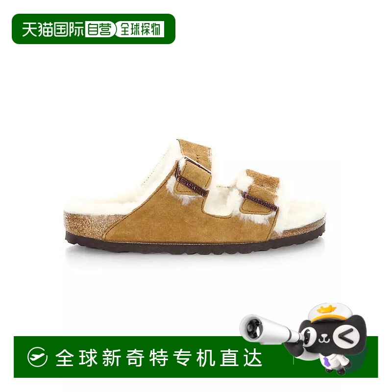 1h可退 【美国直邮】Birkenstock|Arizona 羊毛和绒面革拖鞋