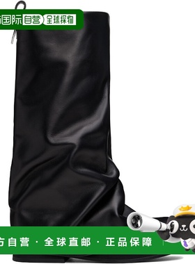 1h可退 香港直邮潮奢 The Attico 女士 黑色 Robin Combat 中筒靴