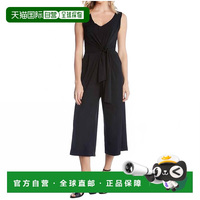 自营karen kaneTie-Front Travel Jumpsuit In Black - black 美