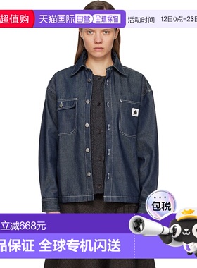 1h可退 香港直邮潮奢 CARHARTT WIP 女士 蓝色 Louis 牛仔夹克 I0
