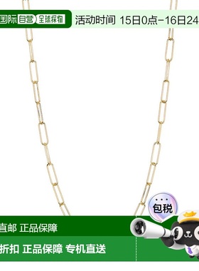 自营 Adornia 回形针链项链首饰 14k 金纯银 美国奥莱直发链子