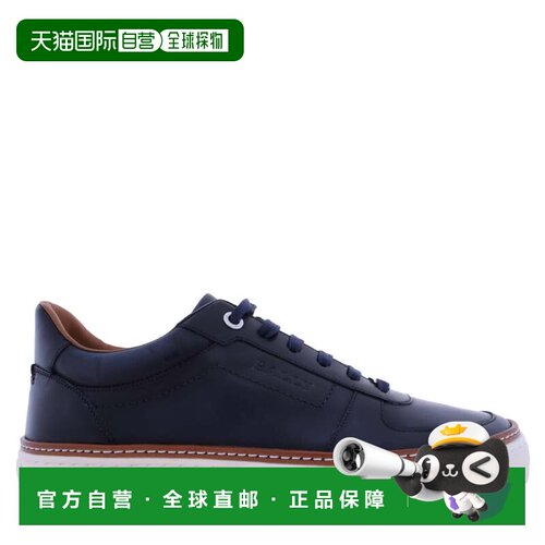 自营Bally Hens拉绒皮革低帮运动鞋，品牌尺寸5 (美国尺寸6) -墨