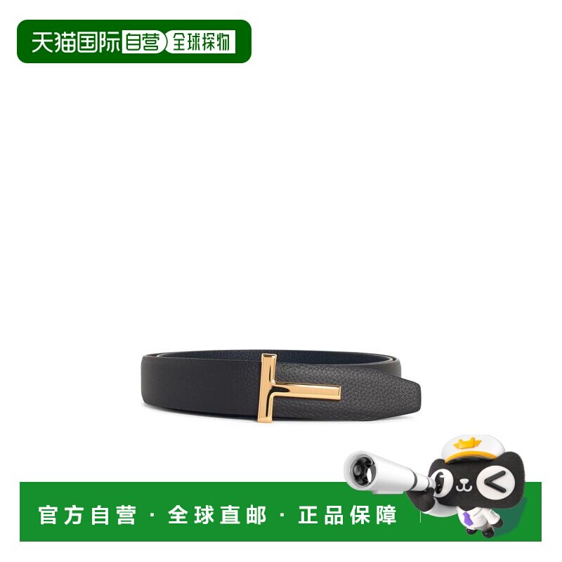 自营tom ford双面棕色皮革腰带-黑色 皮带 美国奥莱直发
